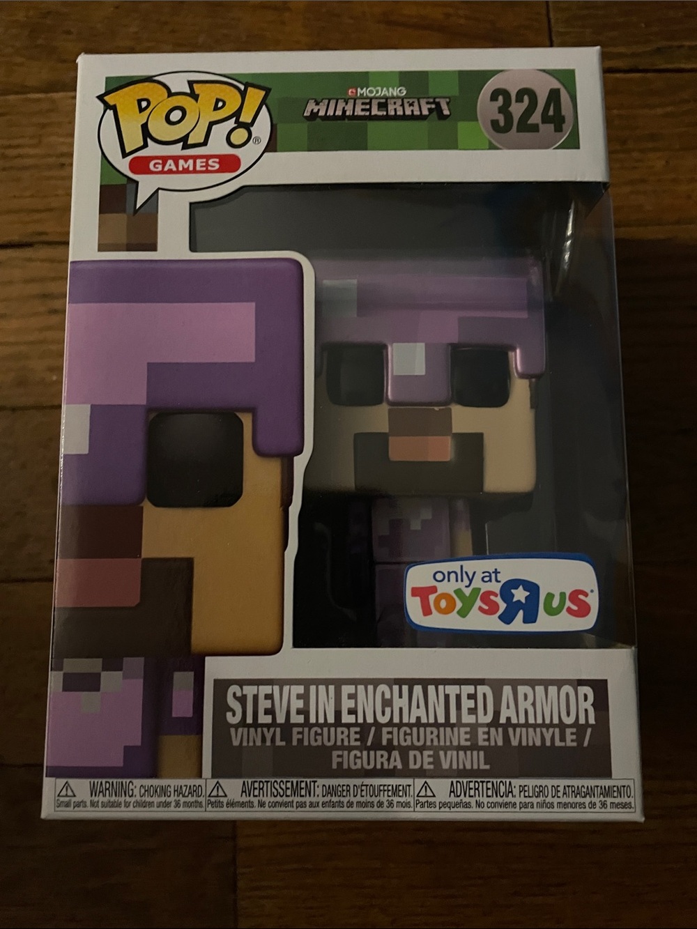 Funko POP! Games Minecraft Steve Enchanted Armor - Purple